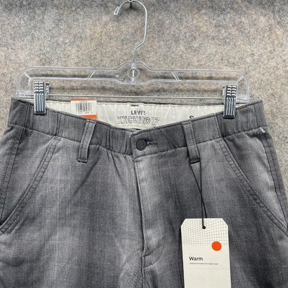 Levis XX Chino Pants Men Small Gray EZ Pants Outdoors Stretch Fit Plaid Straight - Picture 2 of 12